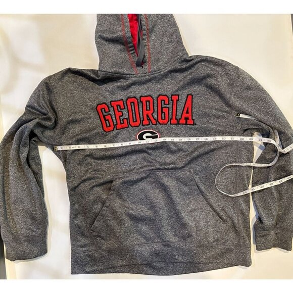 UGA Georgia Bulldogs Section 101 Majestic Hoodie Adult Large Dark Gray Dawgs - Picture 3 of 6